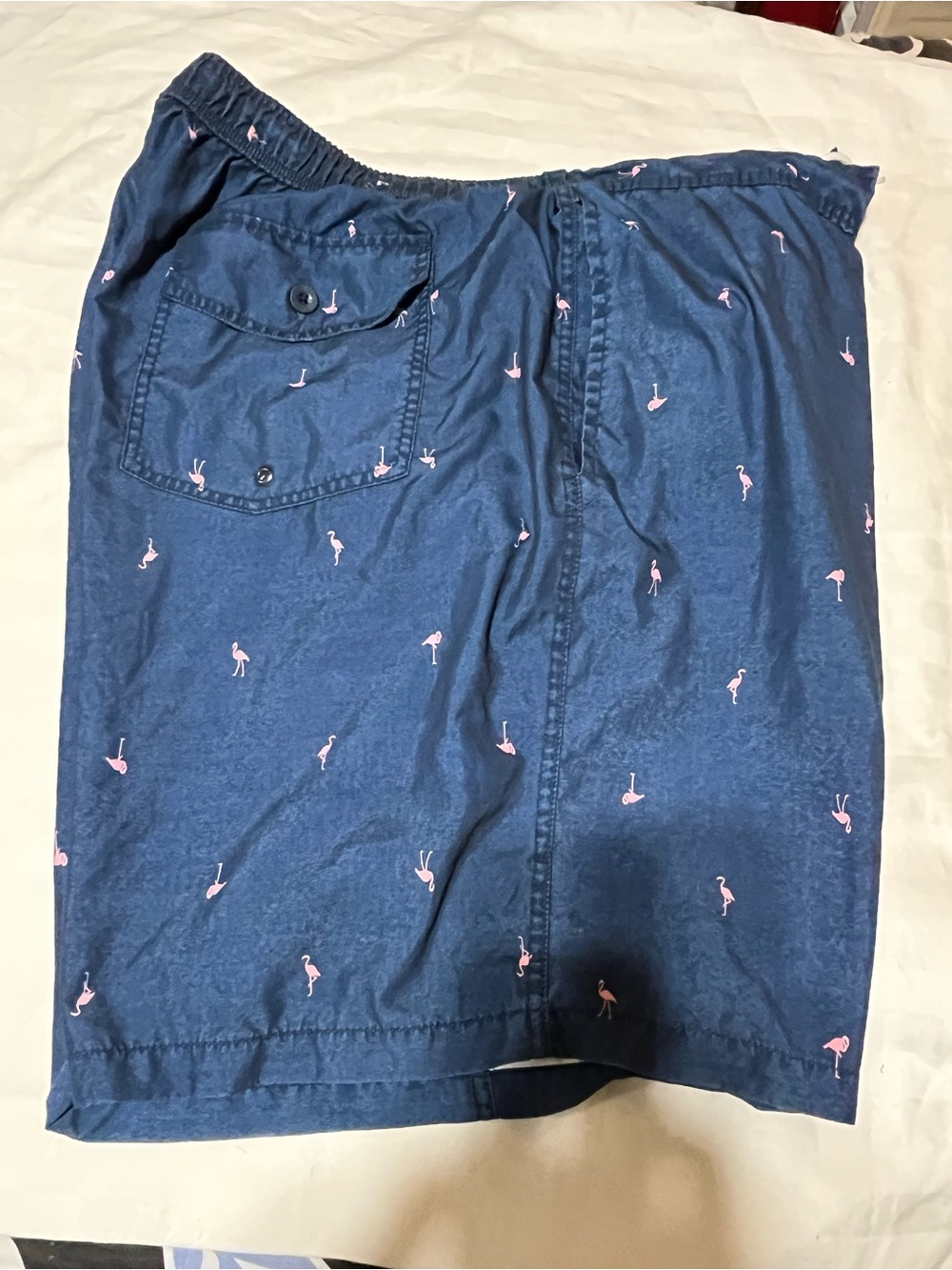 St. John's Bay Navy Swim Trunks with Pink Flamingo Print
18-23